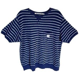 Iron & Resin Blue Striped Cotton Shirt Size XL - 47702